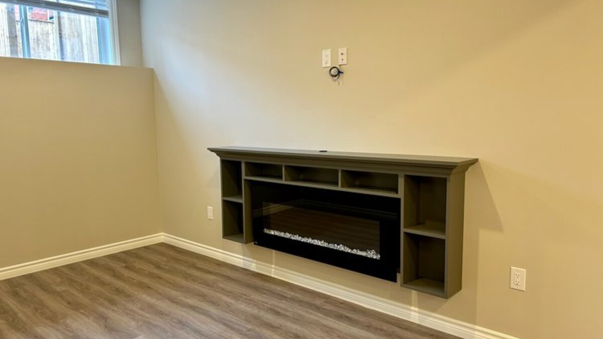 living room with electric fireplace thumbnail